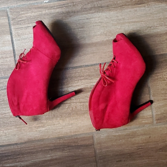 Impo Shoes Impo Scarlet Red Suede Sahara Heels Pumps Shoes Poshmark